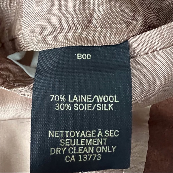 Vintage wool silk oversize warm brown blazer jacket coat - Picture 11 of 13